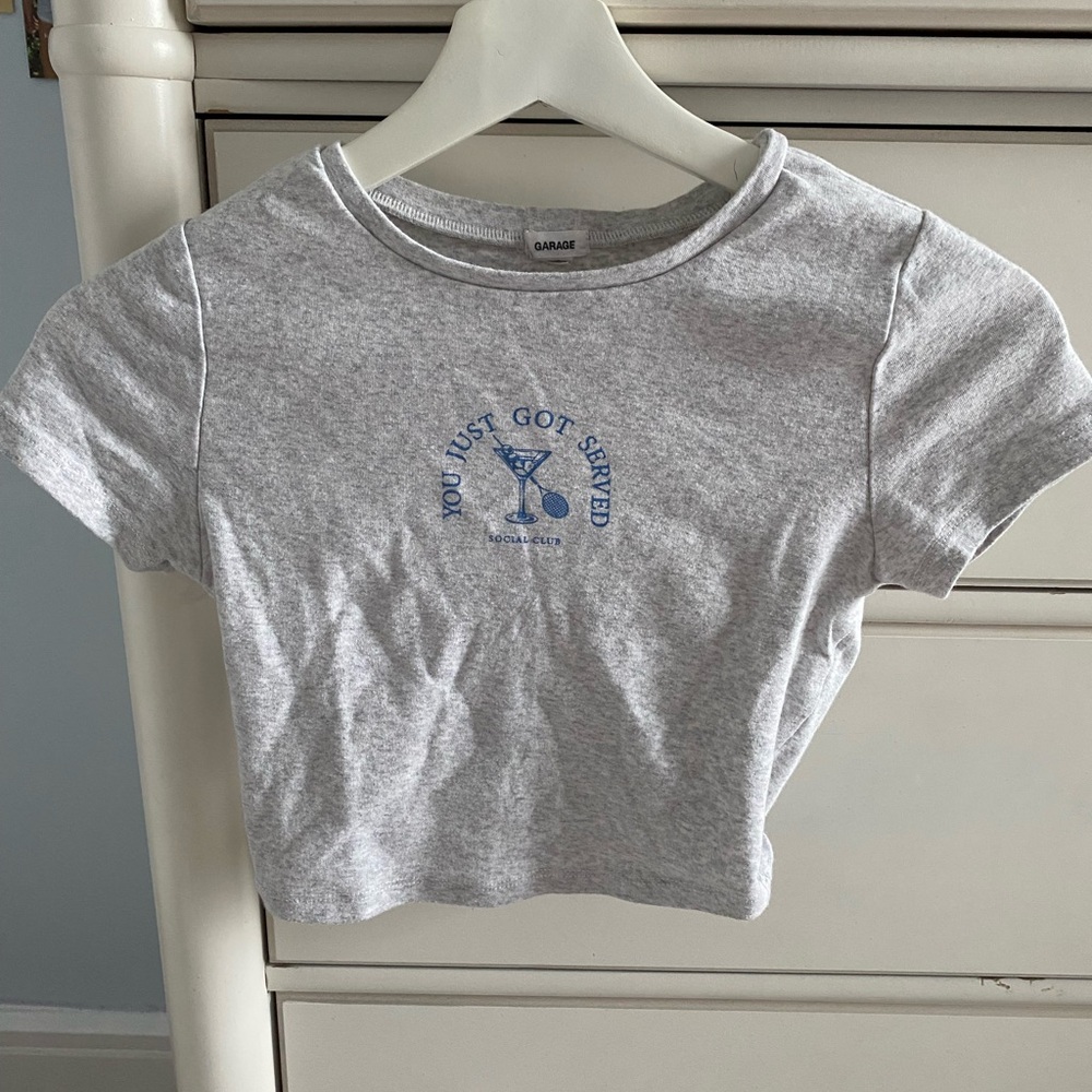 Garage Light Gray Tank with Blue Detail